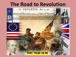 The Road to Revolution