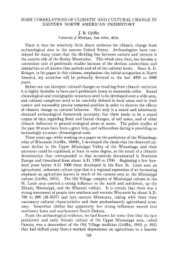 SOME CORRELATIONS OF CLIMATIC AND CULTURAL CHANGE