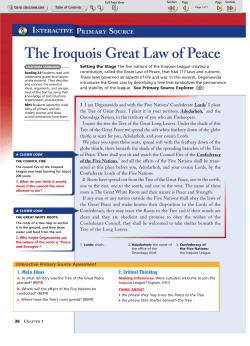 The Iroquois Great Law of Peace