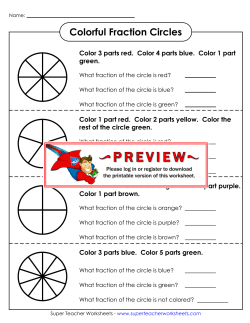 Colorful Fraction Circles - Super Teacher Worksheets