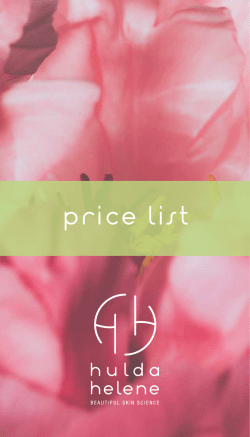 price list - Hulda Helene
