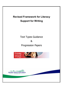 Text Types Progression Booklet