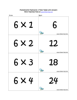 6 Times Table with Answers