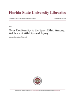 Over Conformity to the Sport Ethic Among Adolescent