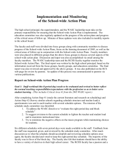 Implementation and Monitoring of the School