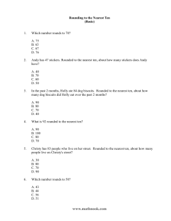 Rounding to the Nearest Ten (Basic)