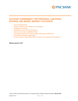 account agreement for personal checking, savings and