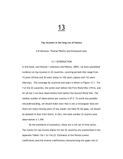 Top incomes in the long run of history A B Atkinson, Thomas Piketty