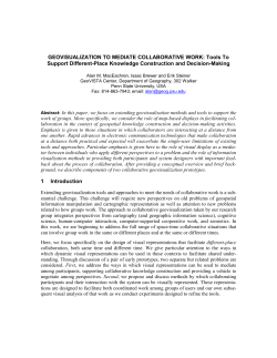 Collaborative Geovisualization: Visual support for map