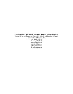Effects-Based Operations: The Yom Kippur War Case Study