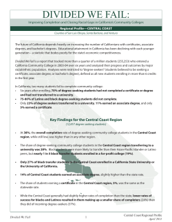 DIVIDED WE FAIL: - The Campaign for College Opportunity