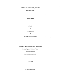 Butterflies, turbulence, growth: voices of love