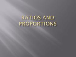 Ratios just are a way to specifically say