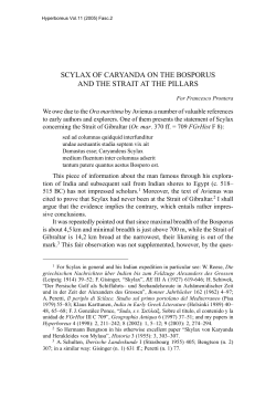 SCYLAX OF CARYANDA ON THE BOSPORUS AND THE STRAIT
