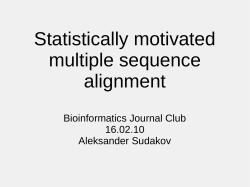 Statistically motivated multiple sequence alignment