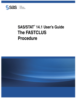 The FASTCLUS Procedure