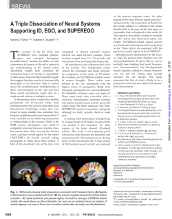 A Triple Dissociation of Neural Systems Supporting ID, EGO, and