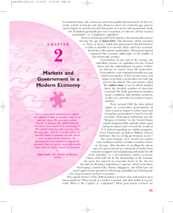 Markets and Government in a Modern Economy