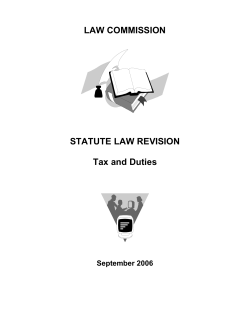 Tax and Duties SLR Consultation