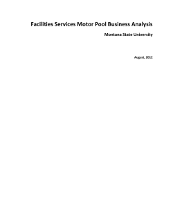 Motor Pool Business Analysis