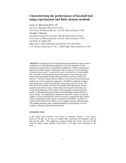 Characterizing the performance of baseball bats
