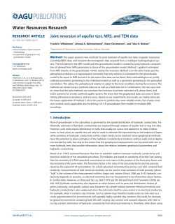 Joint inversion of aquifer test, MRS, and TEM data