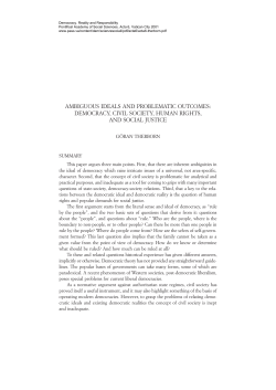 ambiguous ideals and problematic outcomes: democracy, civil