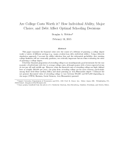 Are College Costs Worth it? - Cornell University, ILR School