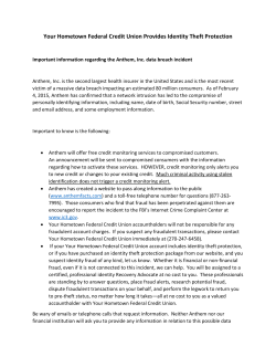 Your Hometown Federal Credit Union Provides Identity Theft