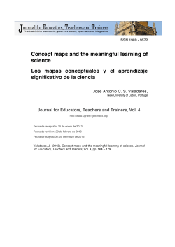 Concept maps and the meaningful learning of science Los mapas