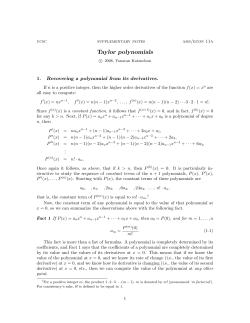 Taylor polynomials