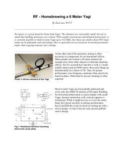 RF - Homebrewing a 6 Meter Yagi