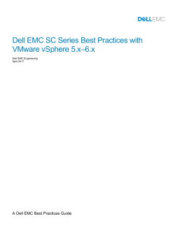 Dell EMC SC Series Best Practices with VMware vSphere 5.x-6.x