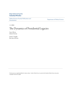 The Dynamics of Presidential Legacies - ScholarWorks