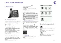 Telstra VVX 500 Media Phone Feature Guide QSetup