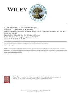 A Look at Some Data on the Old Faithful Geyser