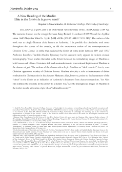 A New Reading of the Muslim Elite in the Estoire de la