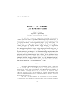 christian parenting and homosexuality