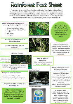 Did you know that 57% of all rainforests remaining are located in the