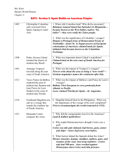 Ms. Kirst Honors World History Chapter 4 KEY: Section 1