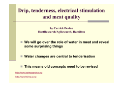 Drip, tenderness, electrical stimulation and meat - MIRINZ