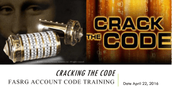 CRACKING THE CODE