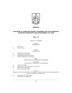 Proceeds of Crime - Bermuda Monetary Authority