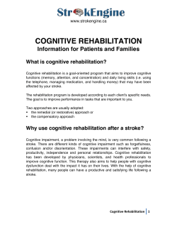 cognitive rehabilitation