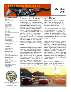 October - Red River Classic Mustang Club