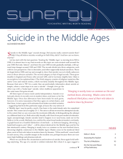 Suicide in the Middle Ages