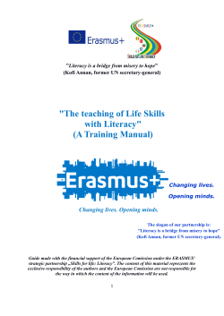 "The teaching of Life Skills with Literacy" (A
