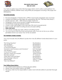 the short story essay - GDHS English Department