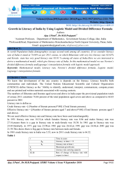 Growth in Literacy of India by Using Logistic Model and Divided