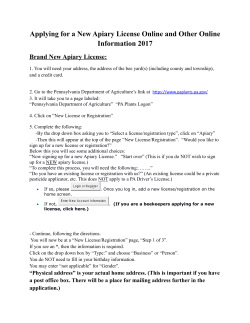 Detailed instructions - Pennsylvania State Beekeepers Association